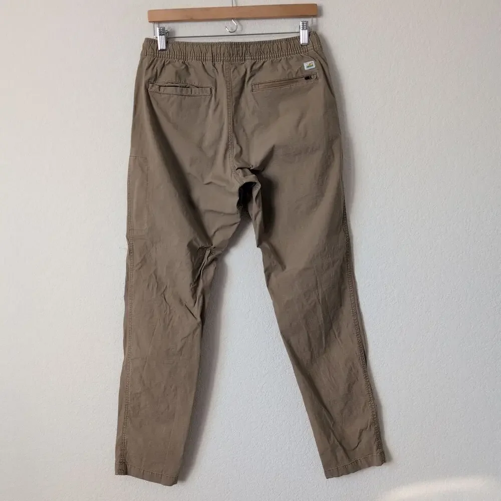 Vuori Mens Brown Khaki Ripstop Cotton Pants Small Medium Climbing Hiking Outdoor